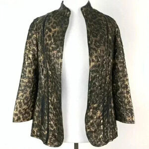 Chico’s blazer 0 S 4 snakeskin print faux leather